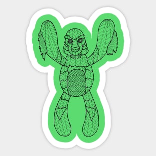 Sock lagoon monster Sticker